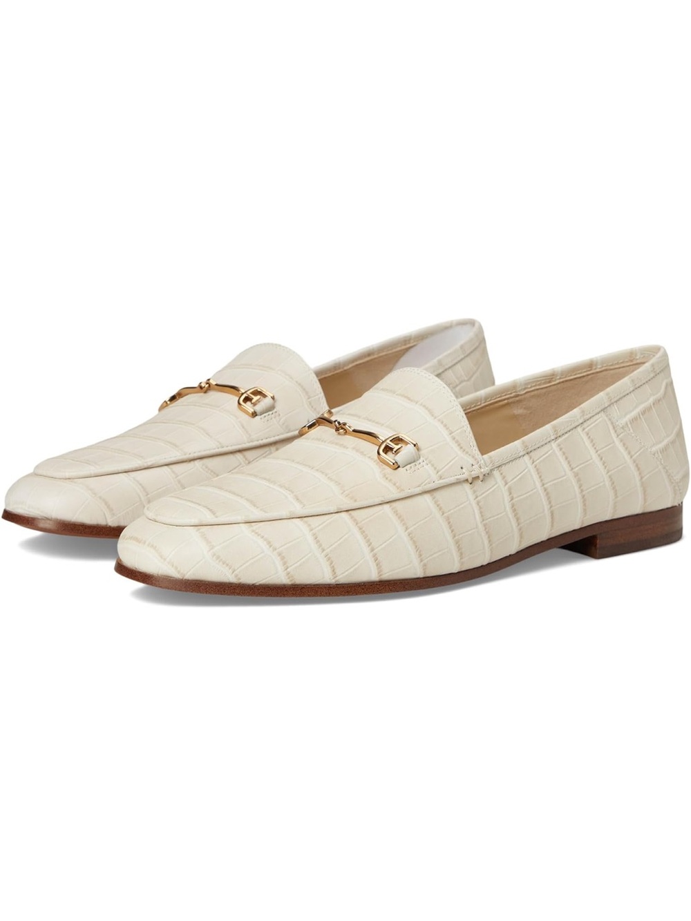 Sam Edelman Loraine Bit Croc Loafers Modern Ivory, size 10